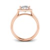3 Ct Round Lab Diamond & .15 Ctw Diamond Classic Halo Engagement Ring
