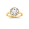 2.5 Ct Round Lab Diamond & .15 Ctw Diamond Classic Halo Engagement Ring