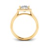 2.5 Ct Round Lab Diamond & .15 Ctw Diamond Classic Halo Engagement Ring