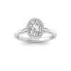 1.2 Ct Oval Moissanite & .15 Ctw Diamond Classic Halo Engagement Ring
