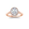 3 Ct Oval Moissanite & .15 Ctw Diamond Classic Halo Engagement Ring