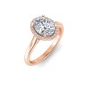 3 Ct Oval Moissanite & .15 Ctw Diamond Classic Halo Engagement Ring