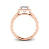3 Ct Oval Moissanite & .15 Ctw Diamond Classic Halo Engagement Ring