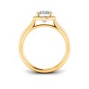 2.5 Ct Oval Lab Diamond & .15 Ctw Diamond Classic Halo Engagement Ring