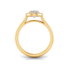 Moissanite Nesting Personalized Halo Engagement Ring Stack