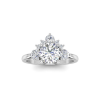 1 Ct Moissanite & .47 Ctw Diamond Nesting Engagement Ring