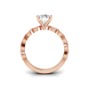 Infinity Milgrain Personalized Engagement Ring Stack