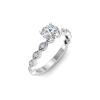 1.10 Ctw Diamond Infinity Milgrain Engagement Ring