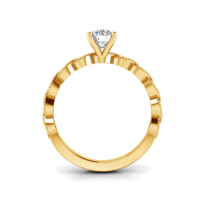 1.10 Ctw Diamond Infinity Milgrain Engagement Ring