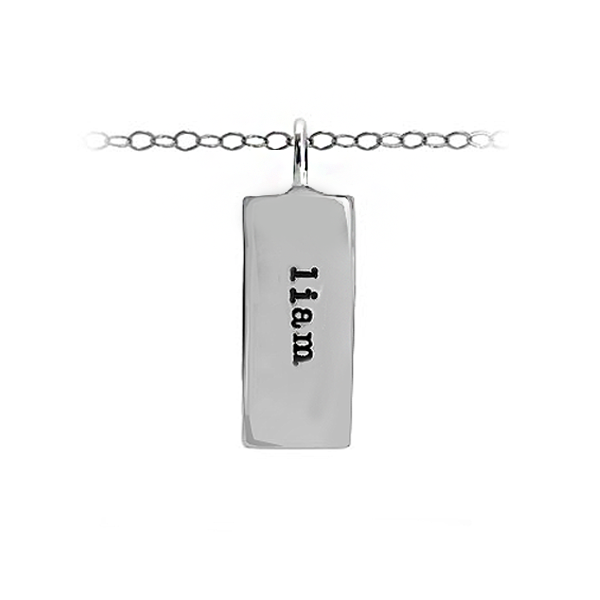 Personalized Medium Rectangle Charm