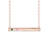 Birthstone Horizontal Bar Name Necklace