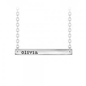 Horizontal Bar Name Necklace