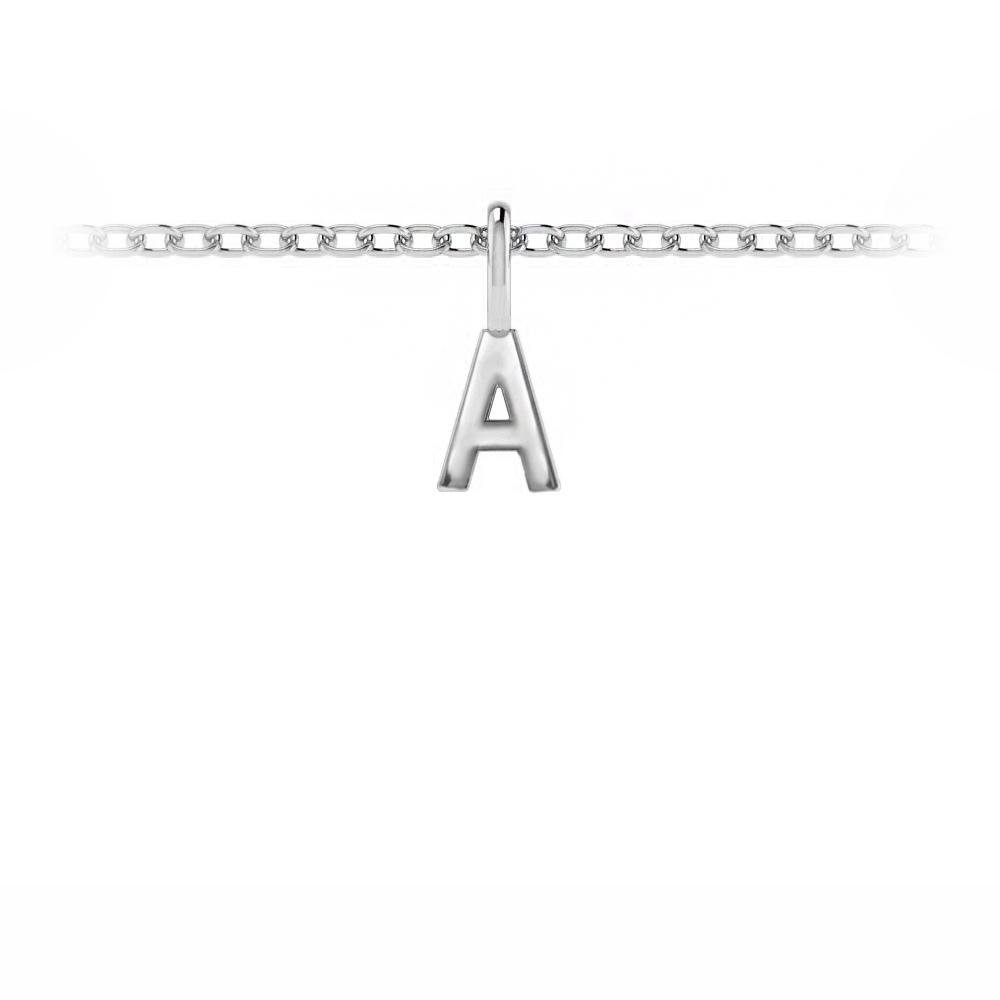Mini Block Letter Charm A