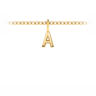 Mini Block Letter Charm A