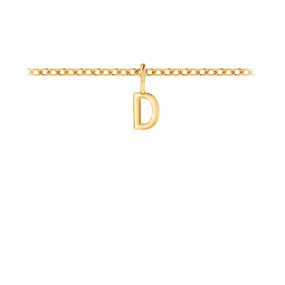 Mini Block Letter Charm D