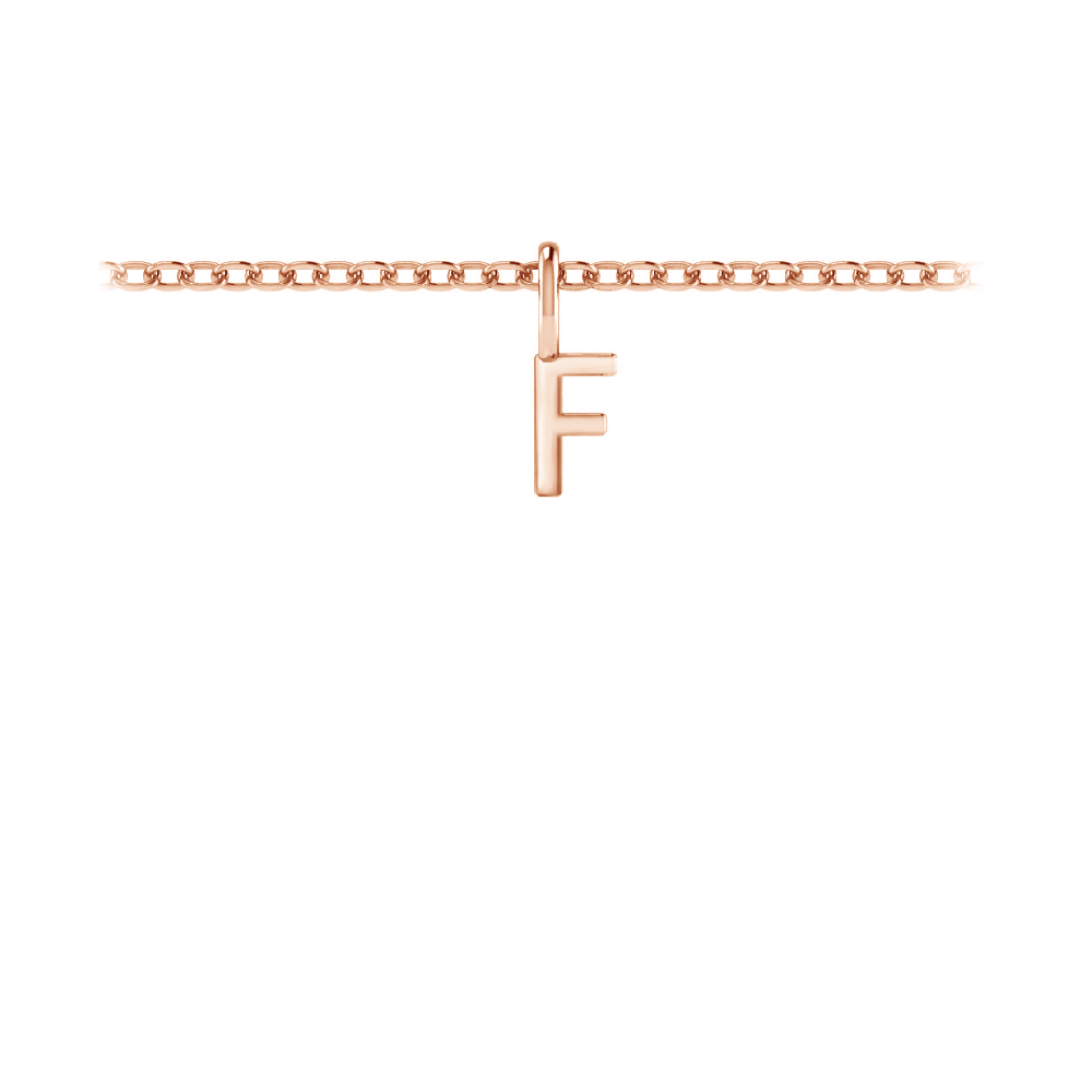Mini Block Letter Charm F