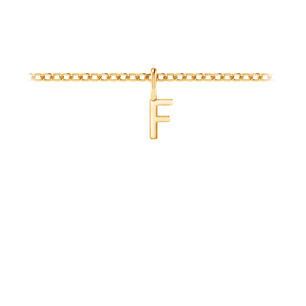 Mini Block Letter Charm F