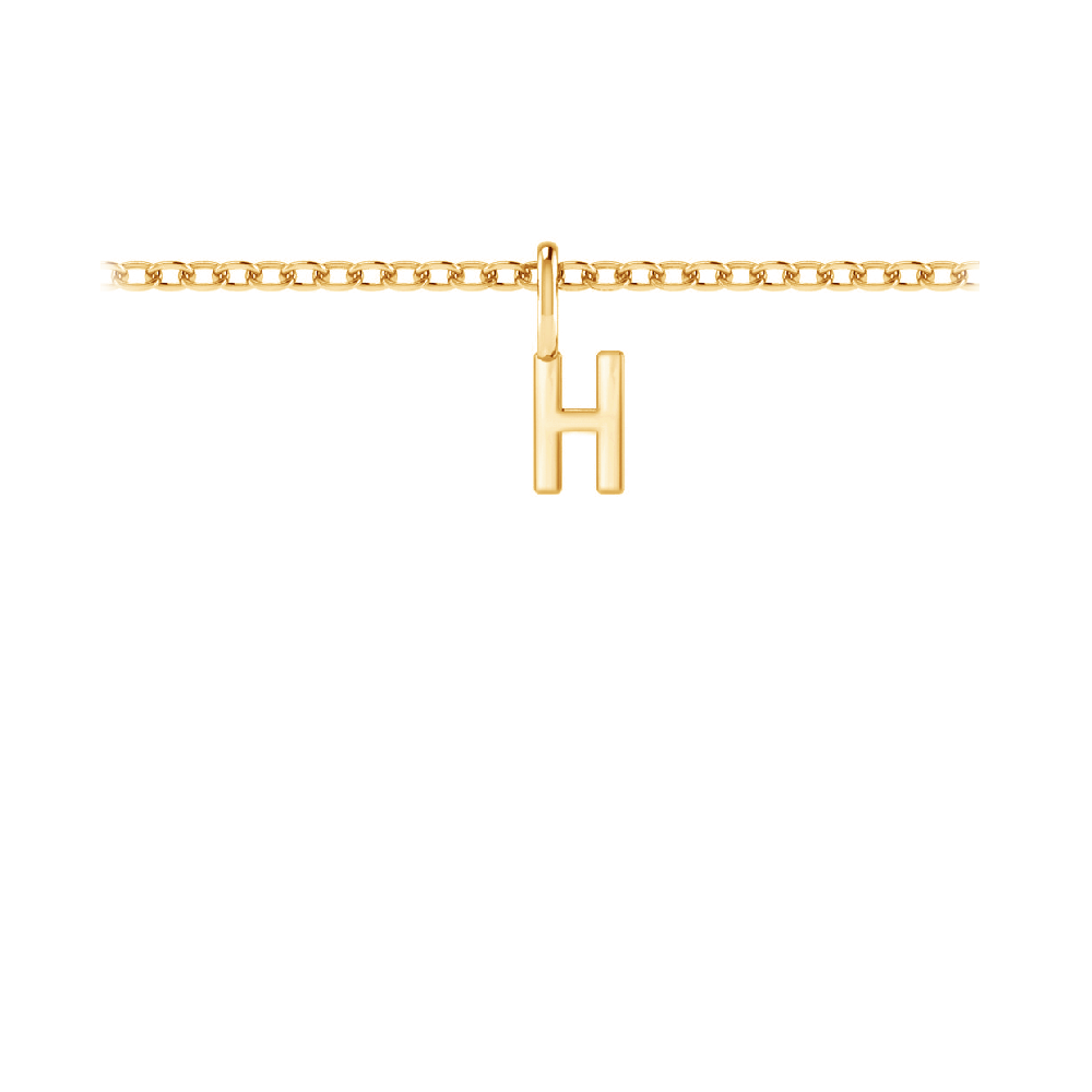 Mini Block Letter Charm H