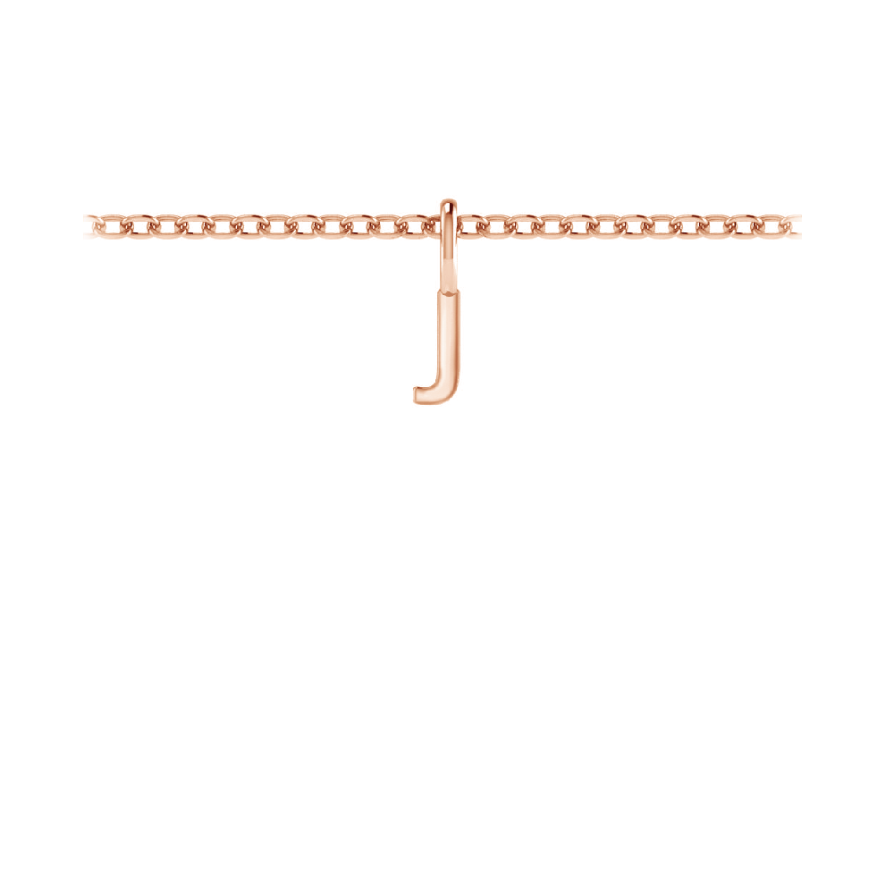 Mini Block Letter Charm J