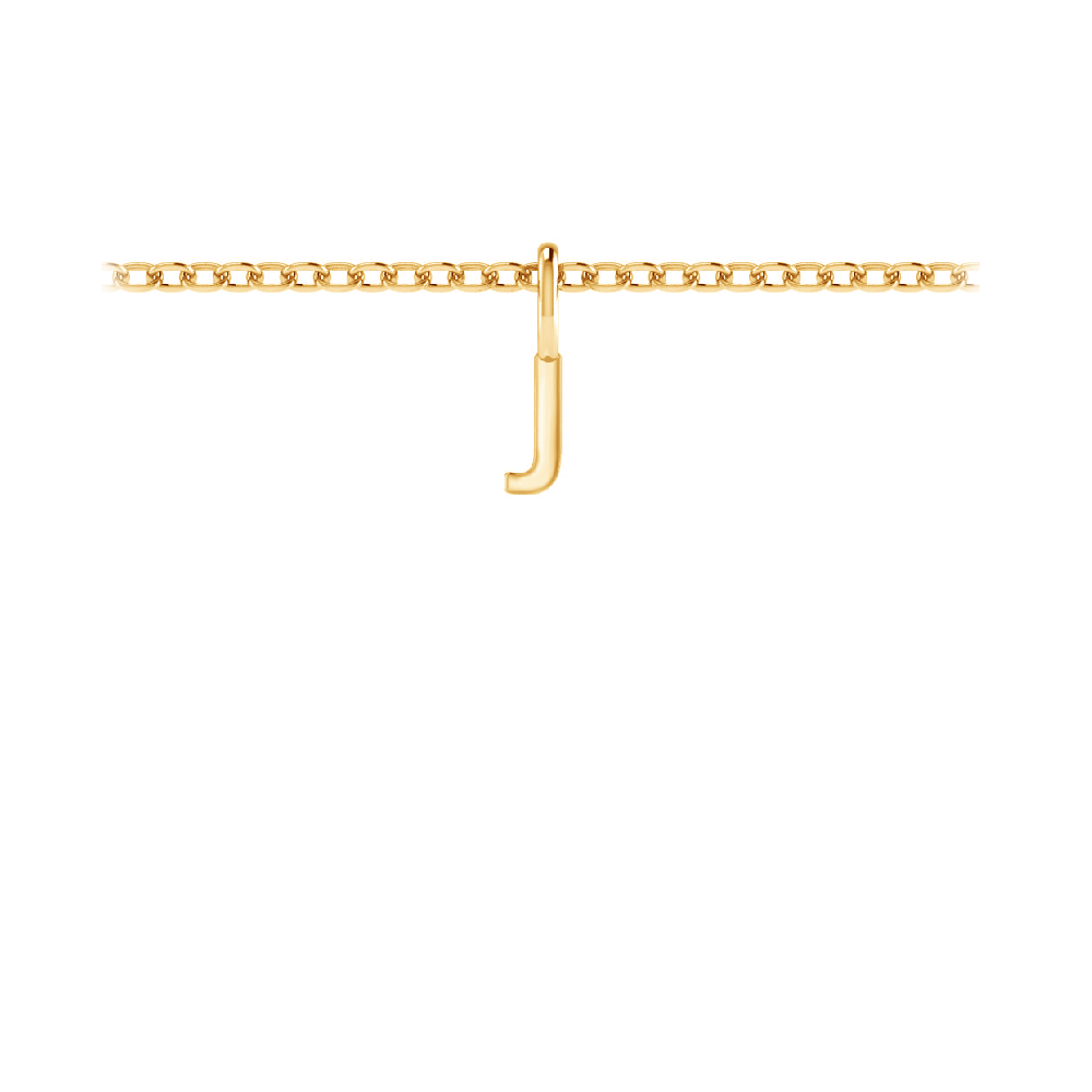 Mini Block Letter Charm J