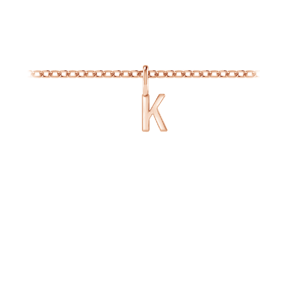 Mini Block Letter Charm K