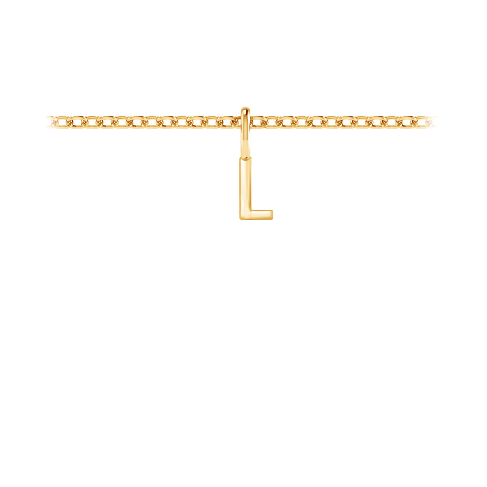 Mini Block Letter Charm L