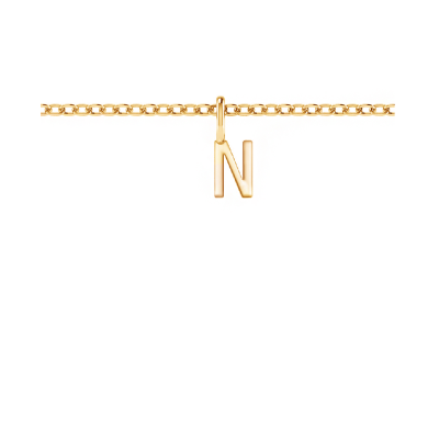 Mini Block Letter Charm N