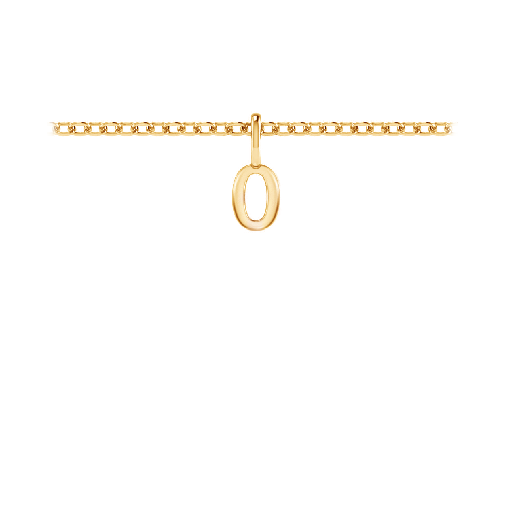 Mini Block Letter Charm O