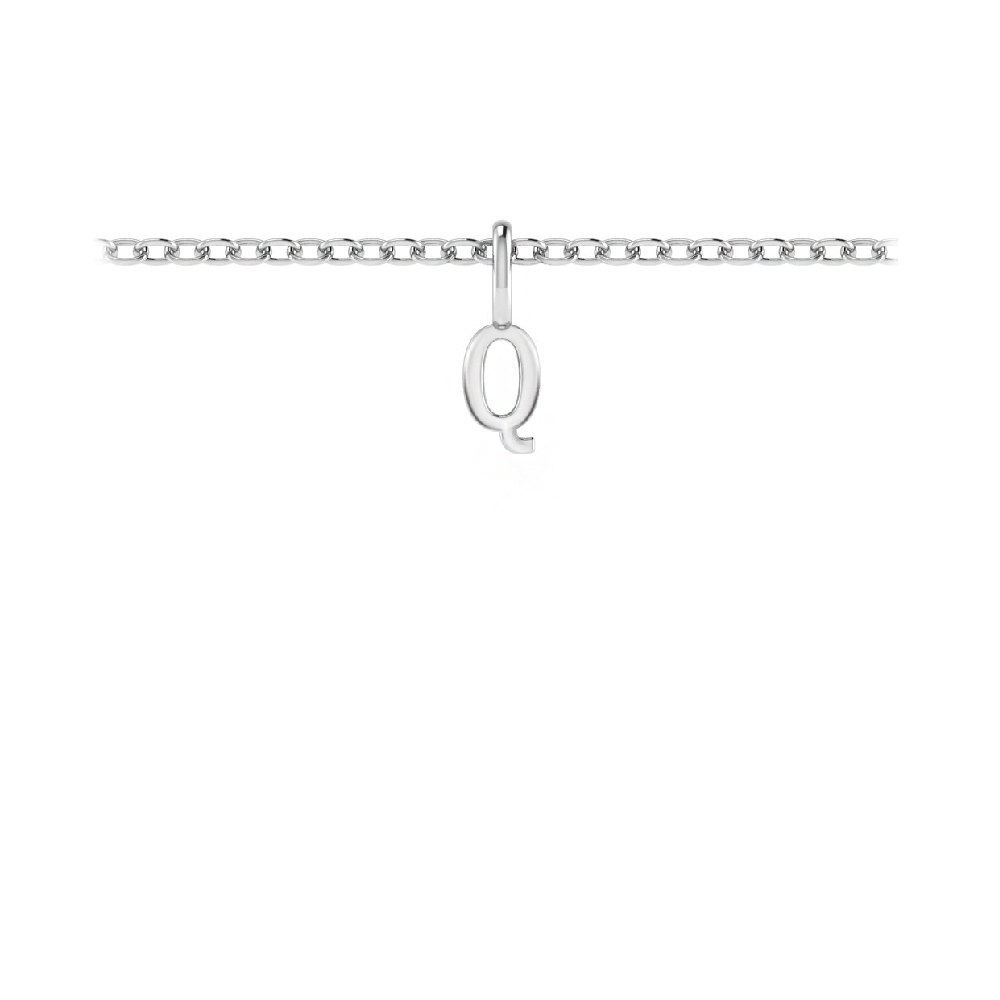 Mini Block Letter Charm Q