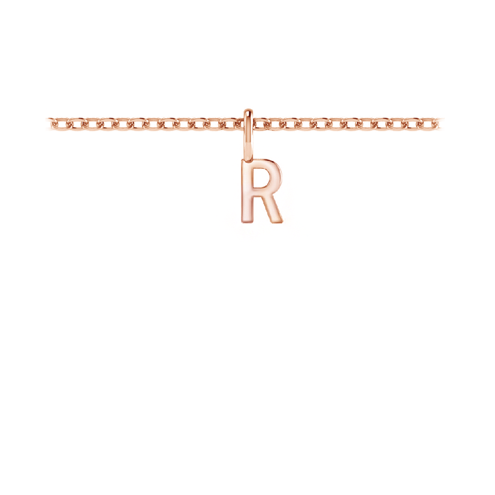 Mini Block Letter Charm R