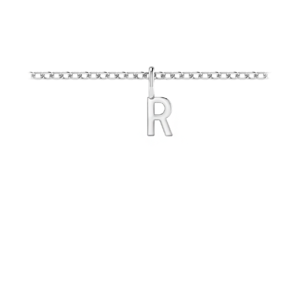 Mini Block Letter Charm R