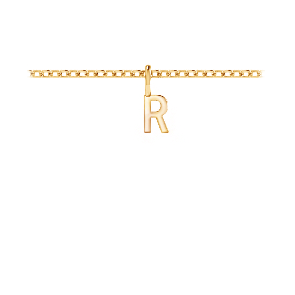 Mini Block Letter Charm R