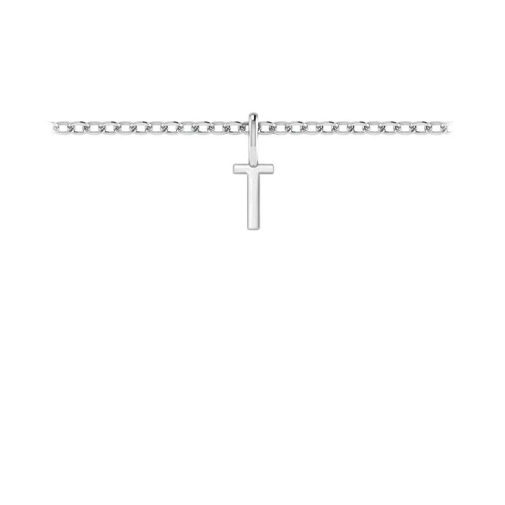 Mini Block Letter Charm T
