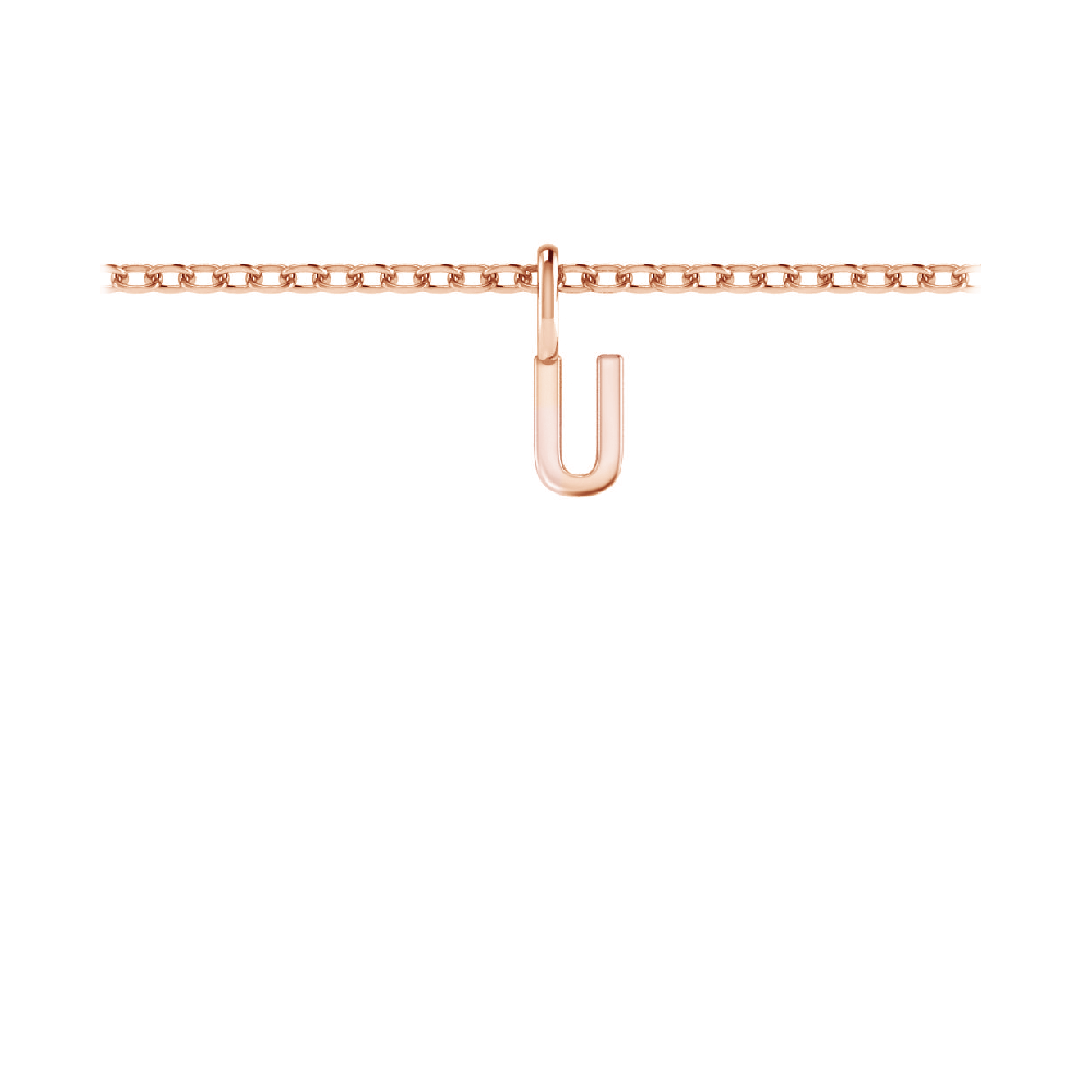 Mini Block Letter Charm U