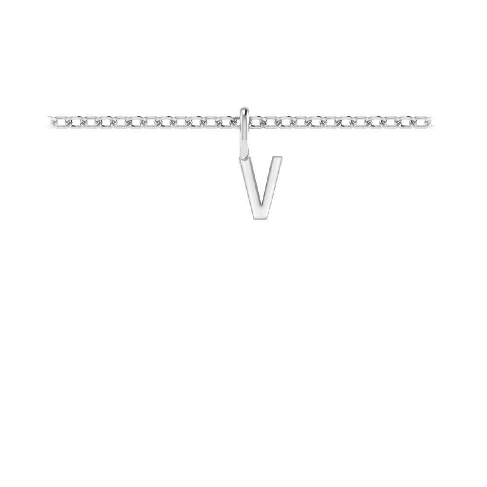 Mini Block Letter Charm V