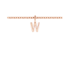 Mini Block Letter Charm W