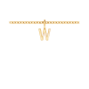 Mini Block Letter Charm W