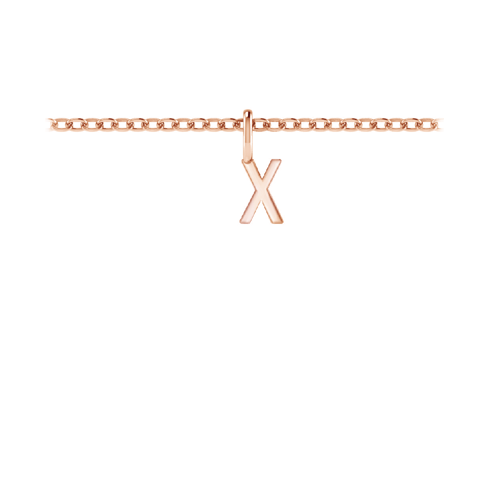 Mini Block Letter Charm X