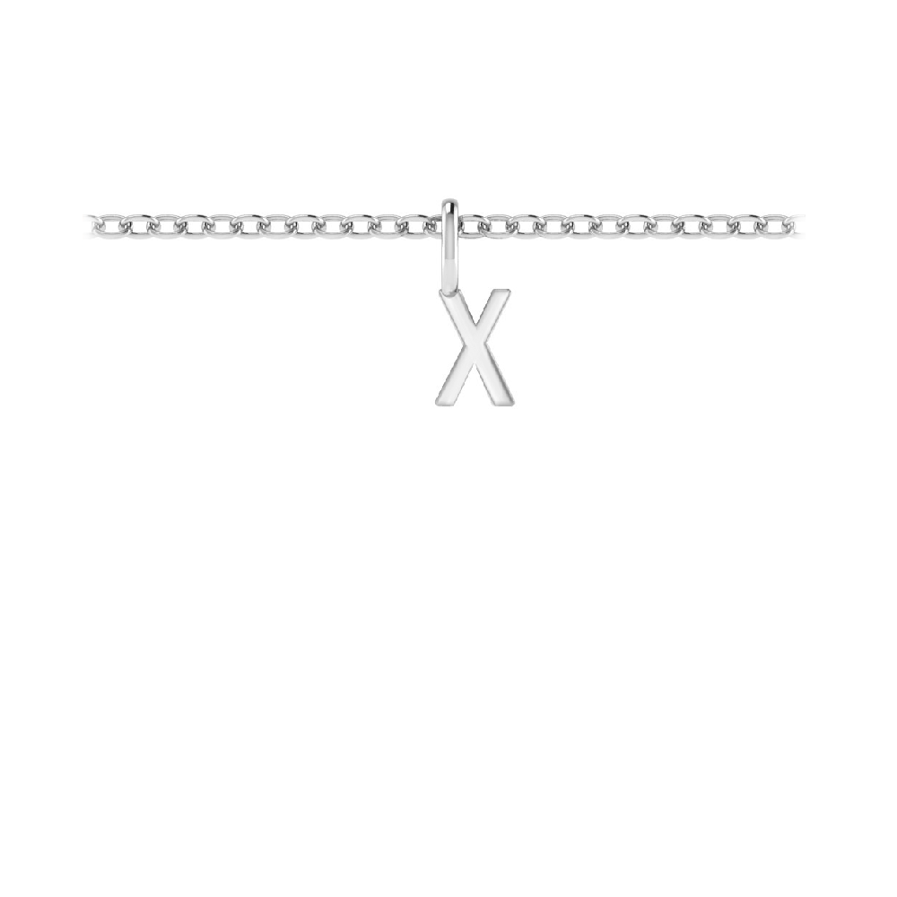 Mini Block Letter Charm X