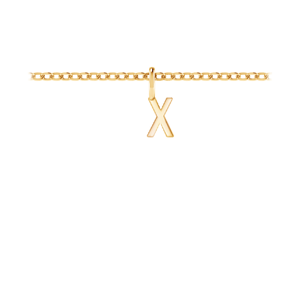 Mini Block Letter Charm X