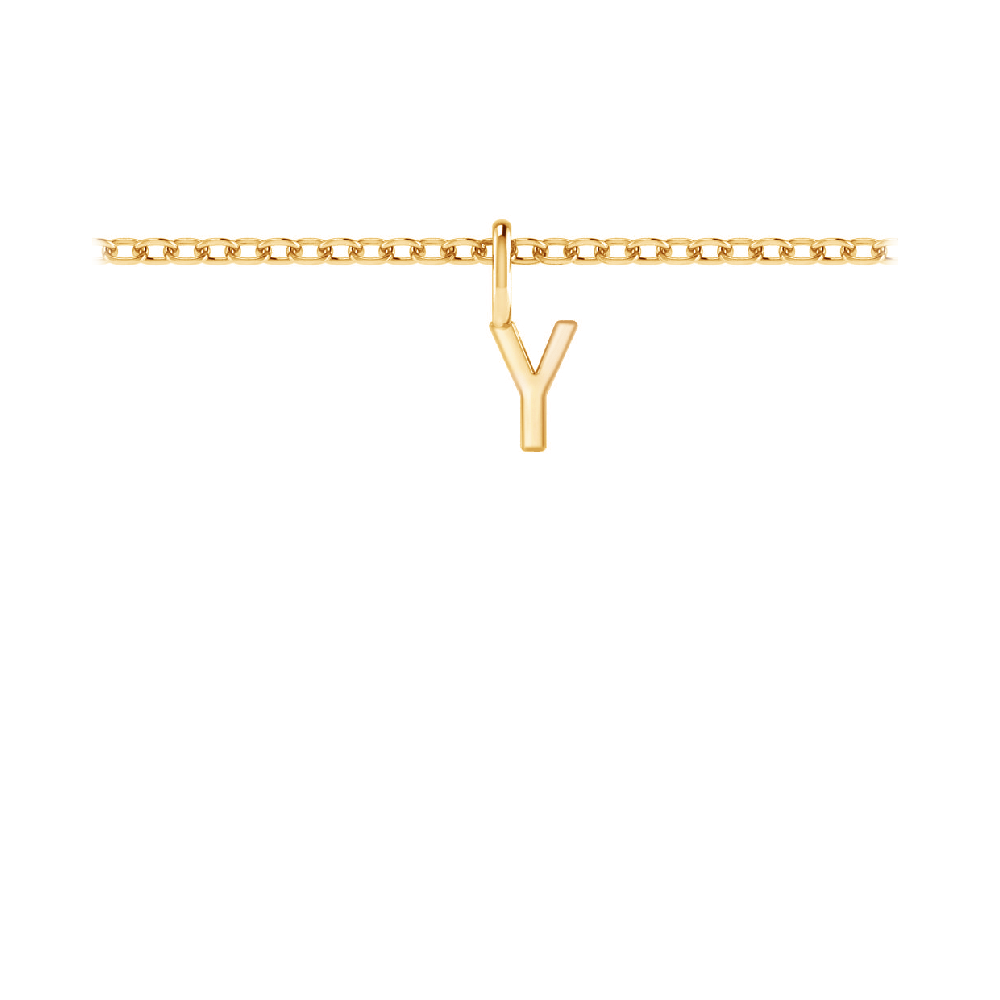 Mini Block Letter Charm Y