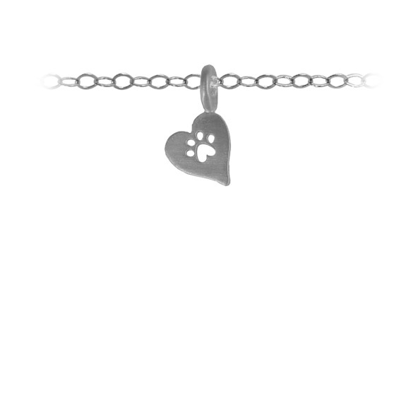 Cutout Paw Heart Charm