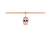 White Stone Eyes Skull Head Charm