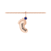 Personalized Birthstone Footprint Charm