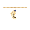 Personalized Birthstone Footprint Charm