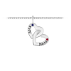 Personalized Birthstone Interlocking Heart Charm