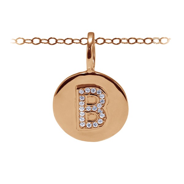 Pavé Initial Charm B
