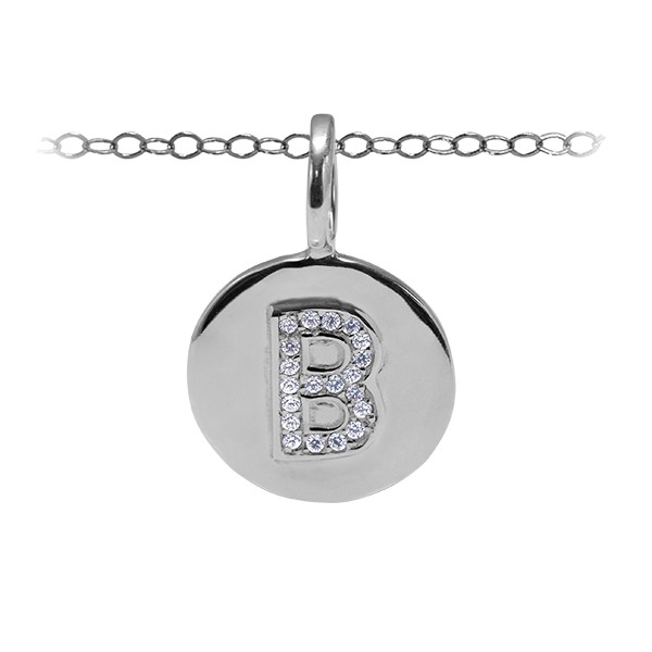 Pavé Initial Charm B
