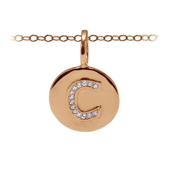 Pavé Initial Charm C