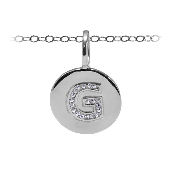 Pavé Initial Charm G